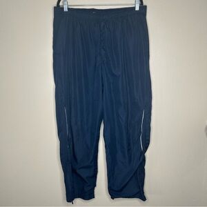 Vintage Starter Lined Track Pants Men’s‎ Size L Blue Windbreaker Zip Ankle Y2K